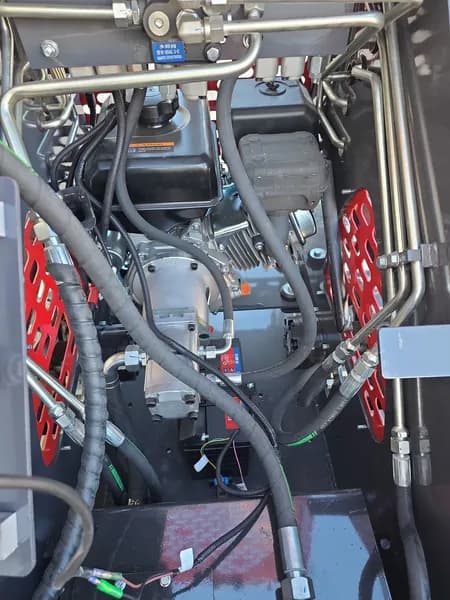 AGT YSRT14 Stand-On Mini Skid Steer Track Loader with 32 in. Bucket, interior view